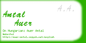 antal auer business card